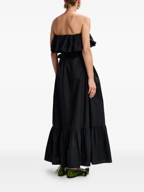 Essentiel Antwerp ruffled belted maxi dress - Black