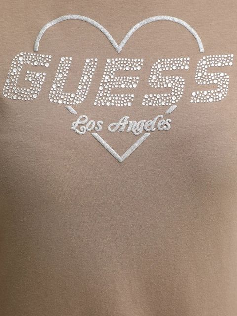 Guess t-shirt bawełniany NARCISO damski kolor beżowy V5GI10 K9RM1
