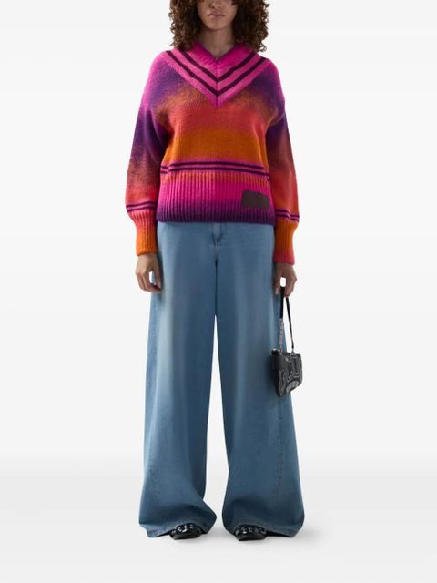 GCDS V-neck degrade jumpers - Pink - zdjęcie produktu nr 2