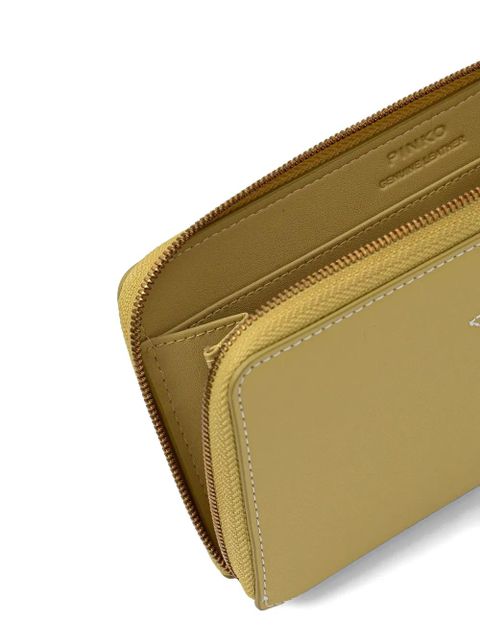 PINKO logo-detail zip-around wallet - Green