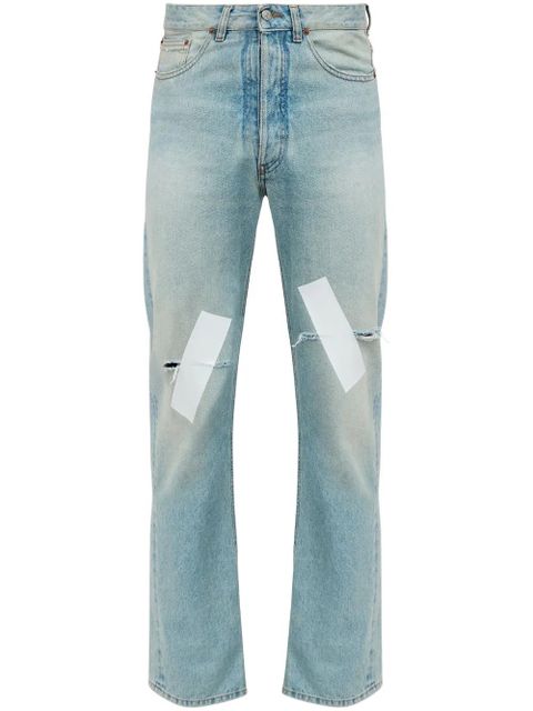 MM6 Maison Margiela distressed straight jeans - Blue - zdjęcie produktu nr 1
