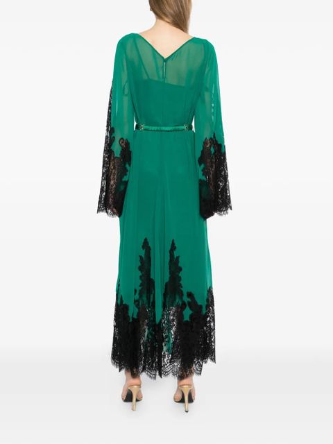Versace georgette maxi dress - Green