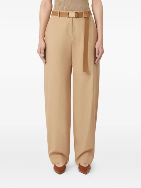Max Mara belted cotton trousers - Neutrals