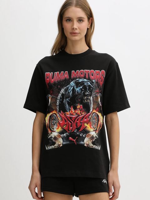 Puma x A$AP ROCKY t-shirt bawełniany damski kolor czarny 636188 - zdjęcie produktu nr 1