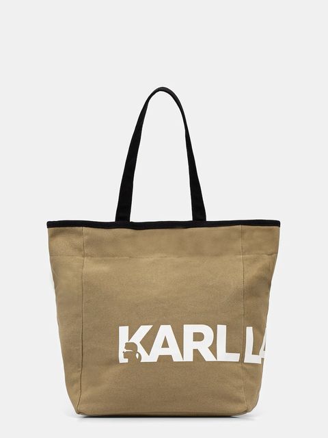 Karl Lagerfeld torebka bawełniana K/ESSENTIAL kolor zielony B1W50050 - zdjęcie produktu nr 1