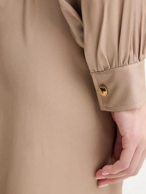 Marciano by Guess sukienka DORIAN kolor beżowy midi prosta 5GGK30 7309A