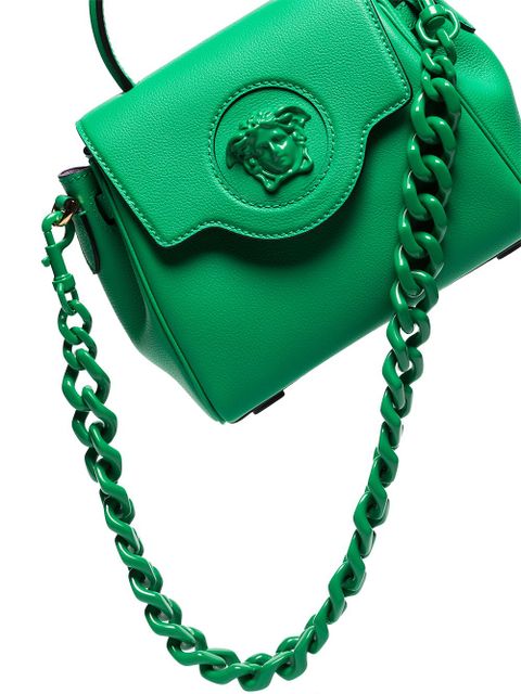 Versace small La Medusa top handle bag - Green