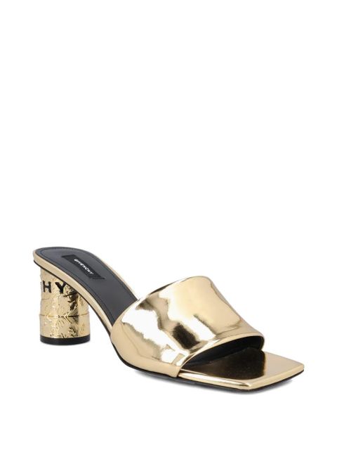 Givenchy logo-detail heeled mules - Gold - zdjęcie produktu nr 2