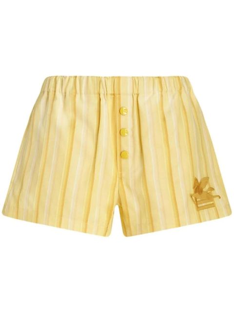 ETRO stripe-print button-fastening short - Yellow - zdjęcie produktu nr 1