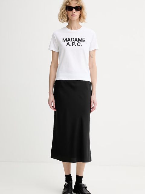 A.P.C. t-shirt bawełniany T-SHIRT CROP MANCHE COURTE MADAME APC - zdjęcie produktu nr 1