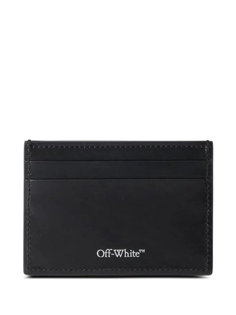 Off-White Diagonal leather card holder - Black - zdjęcie produktu nr 1