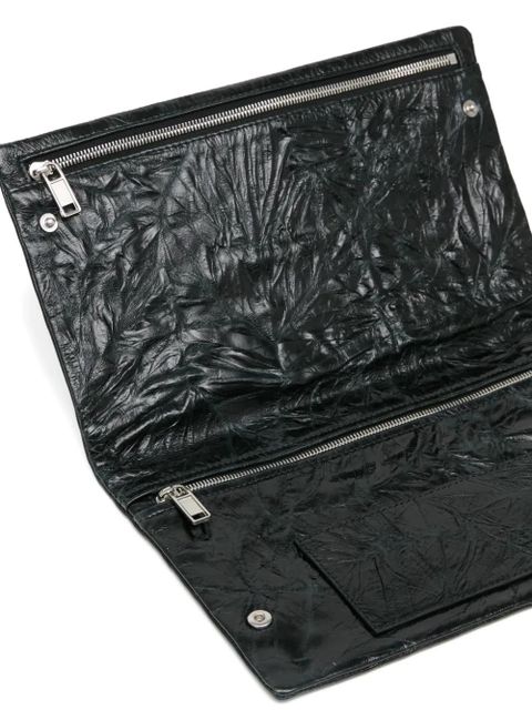 MM6 Maison Margiela single-stitch logo clutch bag - Black