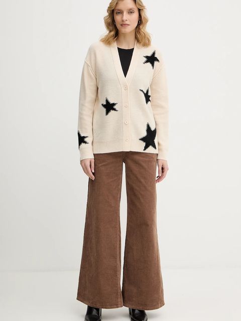 ZADIG&VOLTAIRE kardigan kaszmirowy damski kolor beżowy KWCA01626