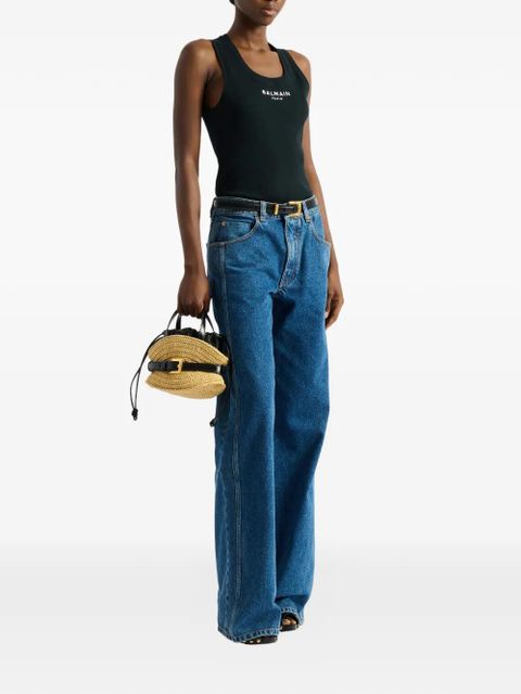 Balmain Balmain Paris embroidered vest top - Black - zdjęcie produktu nr 2