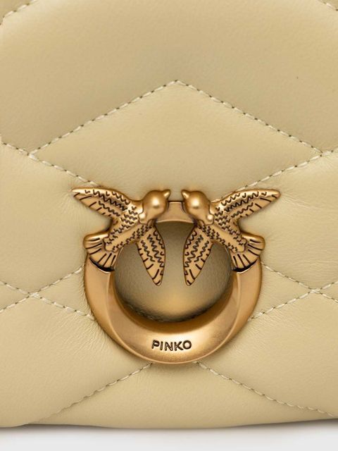 Pinko torebka skórzana kolor beżowy 101584.A1ET