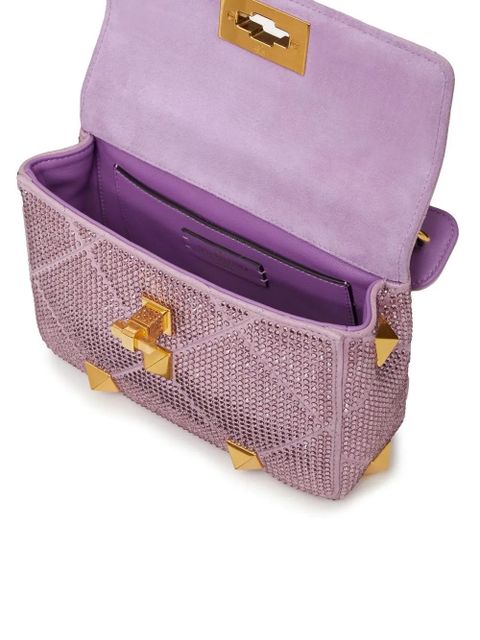 Valentino Garavani small Roman Stud embellished shoulder bag - Purple
