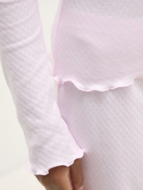 Answear Lab piżama bawełniana kolor różowy bawełniana