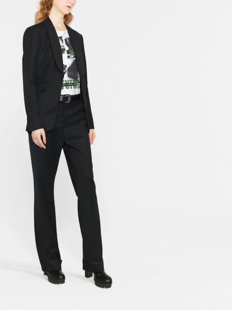 Zadig&Voltaire Poetia turn-up hem gabardine trousers - Black