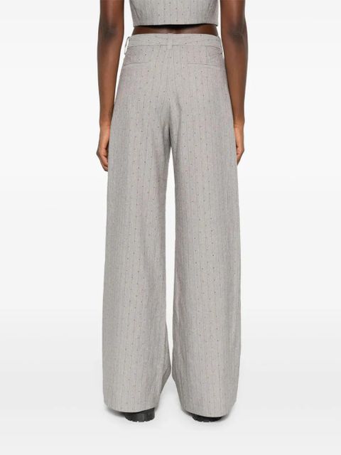 Maje pinstriped trousers - Grey