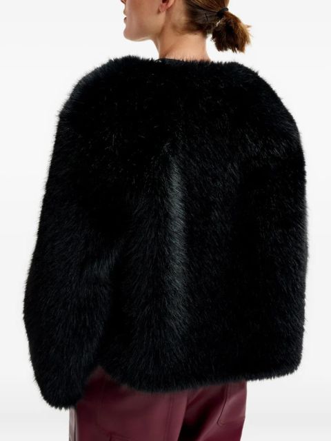 Essentiel Antwerp faux-fur button jacket - Black