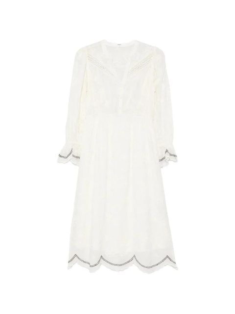Ba&Sh Robe Prisco lace trim midi dress - White - zdjęcie produktu nr 1