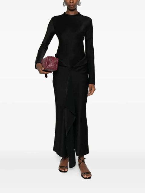 Nanushka crew-neck draped maxi dress - Black - zdjęcie produktu nr 2