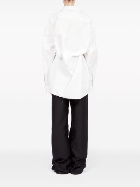 Maison Margiela asymmetric gathered shirt - White