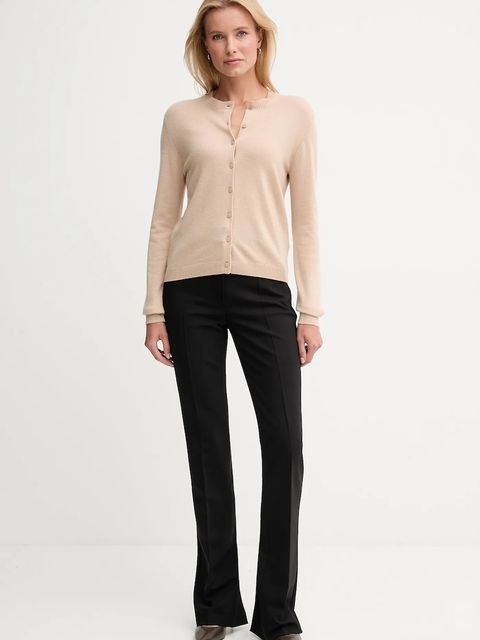 United Colors of Benetton kardigan z dodatkiem wełny damski kolor beżowy lekki 102HD502B - zdjęcie produktu nr 2