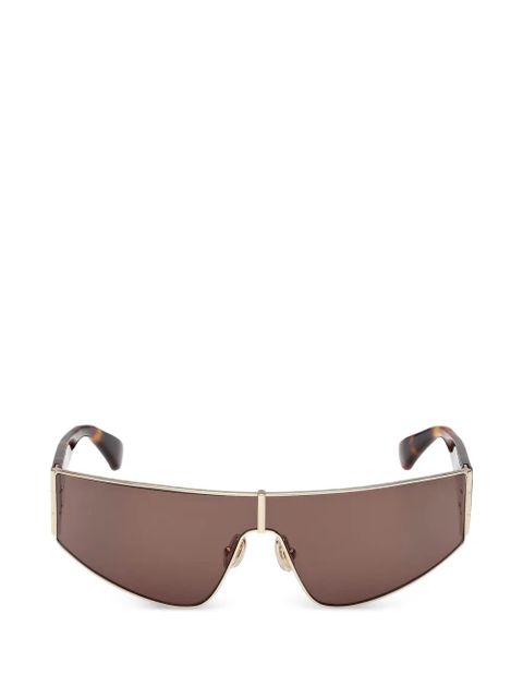 Max Mara Eyewear mask-shape sunglasses - Gold - zdjęcie produktu nr 1