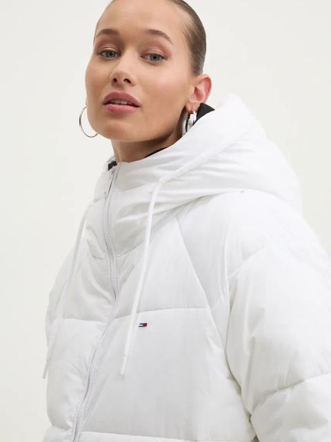 Tommy Jeans kurtka damska kolor biały przejściowa DW0DW18841