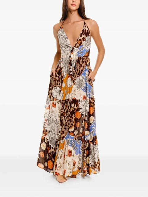 Agua By Agua Bendita Gabrielle halter-neck maxi dress - Orange - zdjęcie produktu nr 2