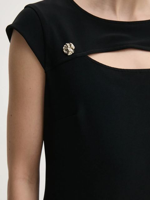 Joseph Ribkoff sukienka kolor czarny midi dopasowana 251202