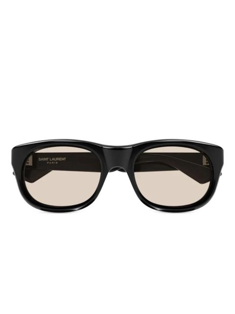 Saint Laurent Eyewear SAINT LAURENT D FRAME YELLOW LENS ACETATE SUNGLASSES - BLACK-BLACK-YELLOW - zdjęcie produktu nr 1