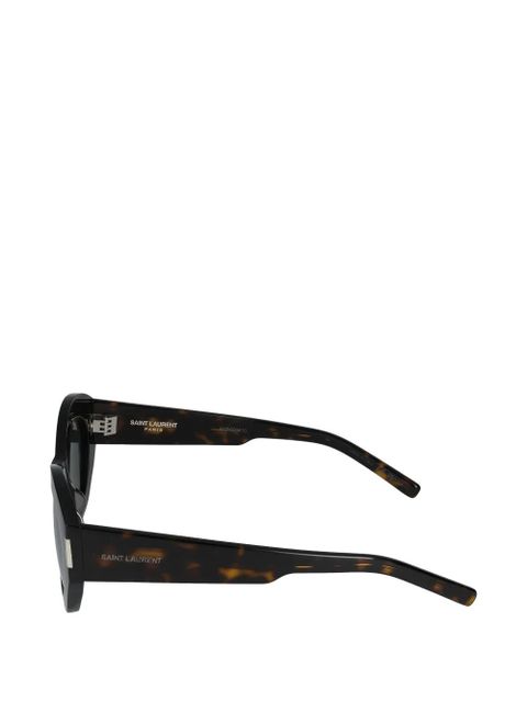 Saint Laurent Eyewear geometric-frame sunglasses - Brown