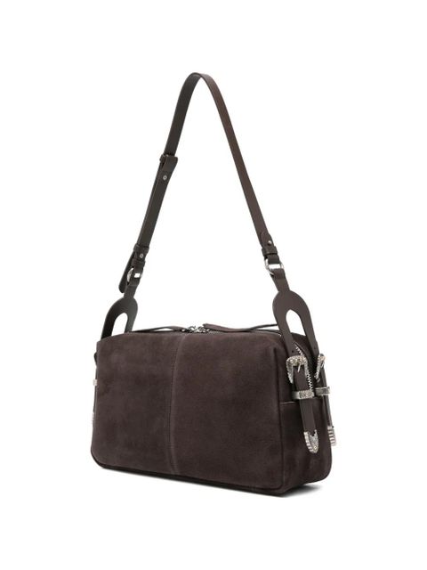 PINKO medium Keeper suede shoulder bag - Brown