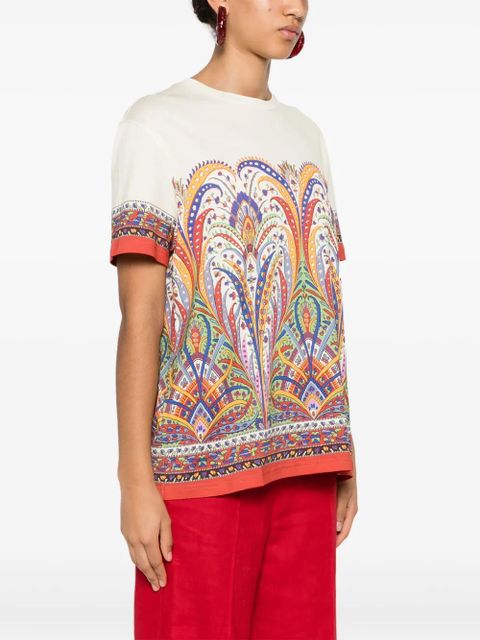 ETRO paisey-print T-shirt - Neutrals