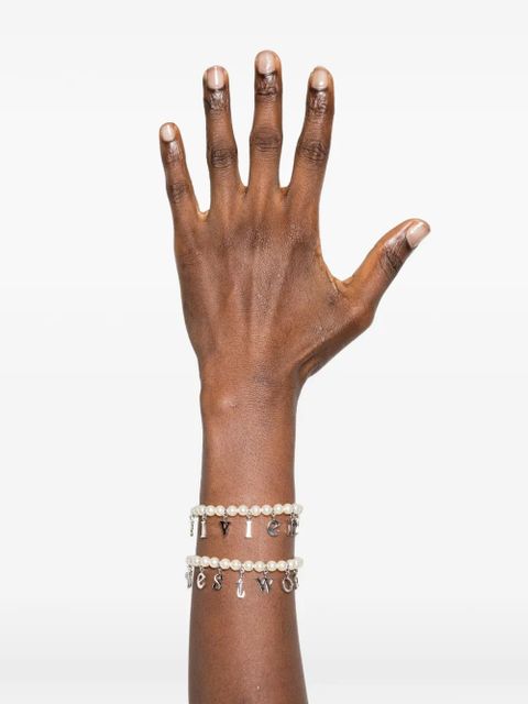 Vivienne Westwood pearl charm bracelet (set of two) - Silver - zdjęcie produktu nr 2