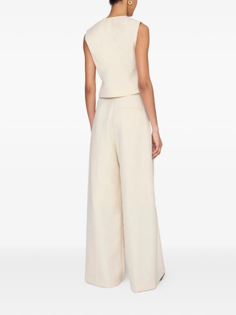 ANINE BING Mario button V-neck waistcoat - Neutrals