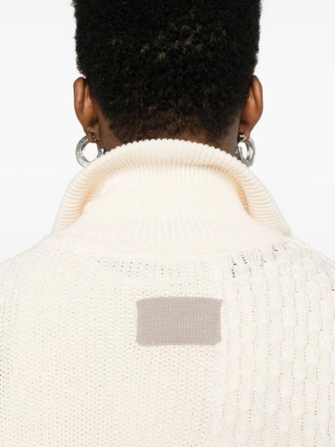 Aya Muse patterned-jacquard cardigan - Neutrals