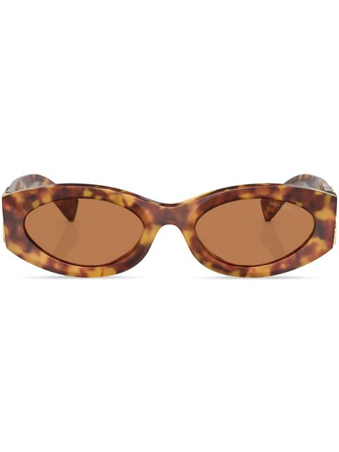Miu Miu Eyewear tortoiseshell cat-eye sunglasses - Green - zdjęcie produktu nr 1