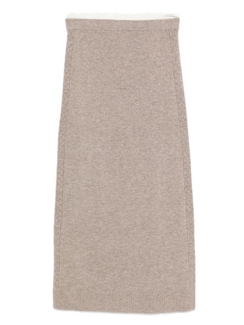 SANDRO knitted midi skirt - Neutrals - zdjęcie produktu nr 1