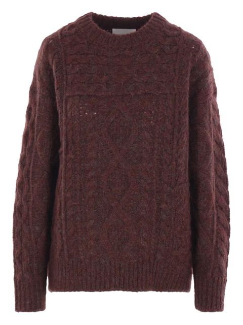 ISABEL MARANT cable-knit wool sweater - Red - zdjęcie produktu nr 1