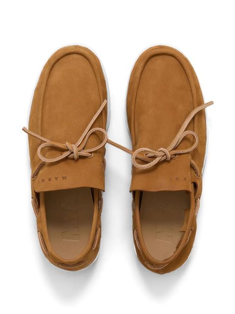 Marni suede boat shoes - Brown