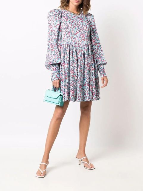 ROTATE BIRGER CHRISTENSEN floral-print long-sleeve midi dress - Blue - zdjęcie produktu nr 2