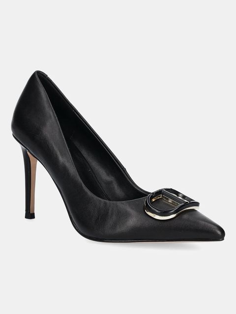 Twinset szpilki skórzane kolor czarny 252TCP032 - zdjęcie produktu nr 1