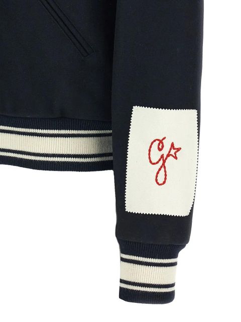 Golden Goose Dirce logo-embroidered bomber jacket - Blue