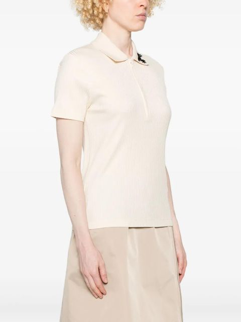 Moncler beaded polo top - Neutrals