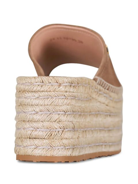 Gianvito Rossi platform heeled espadrilles - Brown