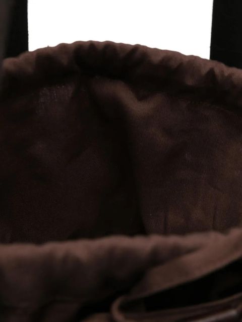 DRAGON DIFFUSION leather woven bucket bag - Brown