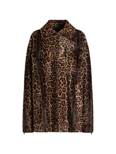 Dolce & Gabbana pony leo shirt-style jacket - Brown - zdjęcie produktu nr 1